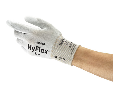 Rękawice robocze Ansell HyFlex 48-130 cienkie białe