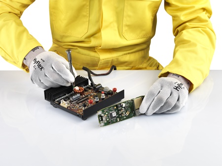 Rękawice robocze Ansell HyFlex 48-130 cienkie białe - obrazek 4